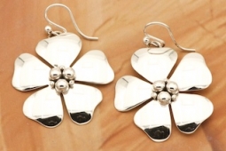 Artie Yellowhorse Sterling Silver Flower Earrings